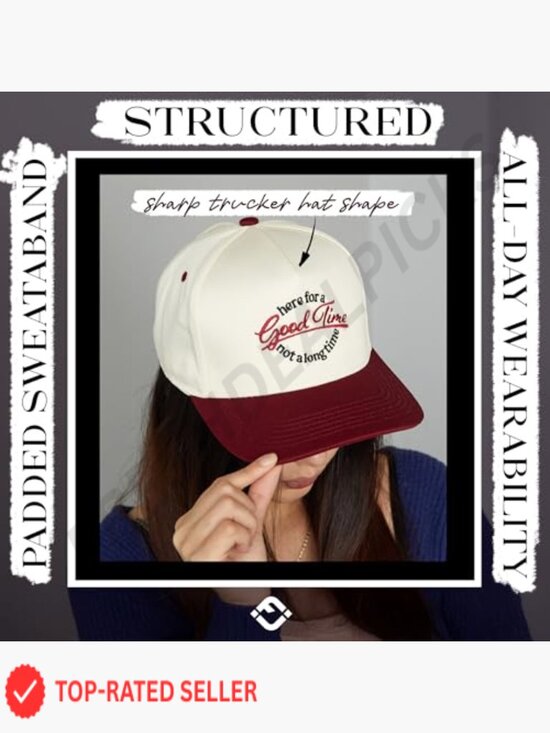 Two-Tone Vintage Snapback Hat - Adjustable Cotton Baseball Cap for Men Women